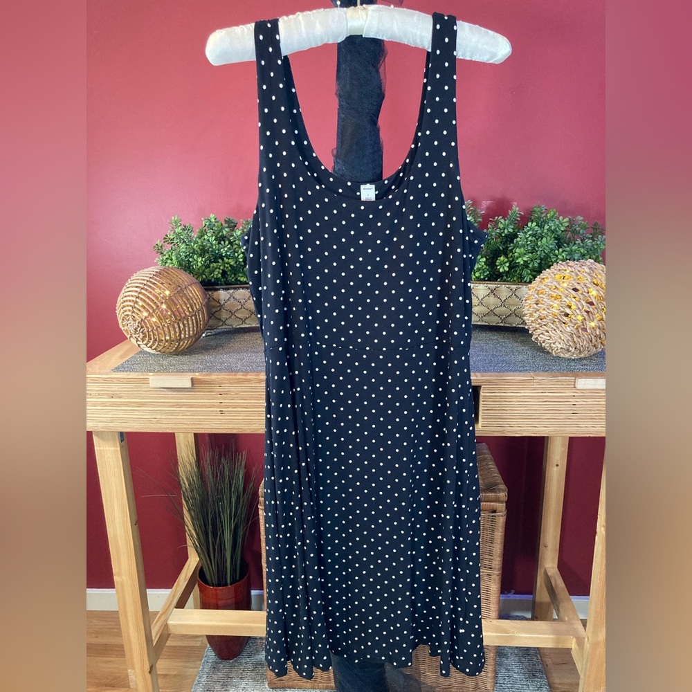 Old Navy Black and White Polka Dot Sundress